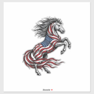 Pegatina Diseño de camiseta vectorial de caballo encabritad