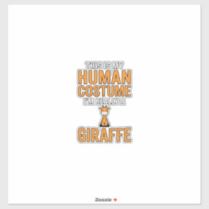 Pegatina Diseño de camiseta vectorial de disfraz de jirafa 