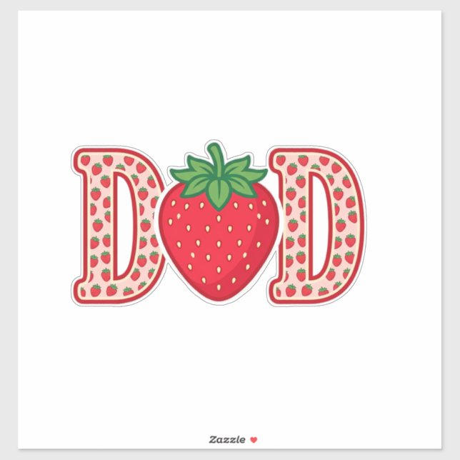 Pegatina Diseño de camiseta vectorial de letras de fresa de (Hoja)