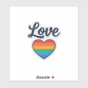 Pegatina Diseño de camiseta vectorial de orgullo de corazón