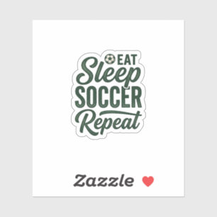 Pegatina Diseño de camiseta vintage Come Duerme Fútbol Repi