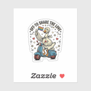 Pegatina Diseño de camiseta vintage de amor de scooter de g