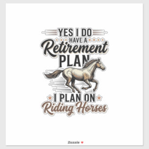 Pegatina Diseño de camiseta vintage de caballos montando pl