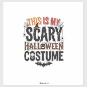 Pegatina Diseño de camiseta vintage de disfraz de Halloween