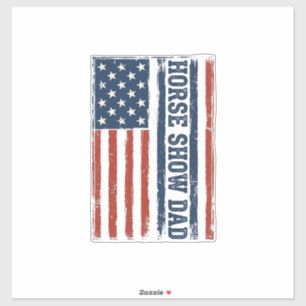 Pegatina Diseño de camiseta vintage de la bandera americana