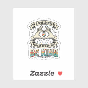Pegatina Diseño de camiseta vintage de manos corazón arcoír
