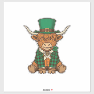 Pegatina Diseño de camiseta vintage de trébol irlandés de v