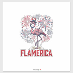 Pegatina Diseño de camiseta vintage patriótica Flamerica Fl