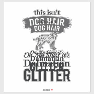 Pegatina Diseño de cita de pelo de perro divertido con bril