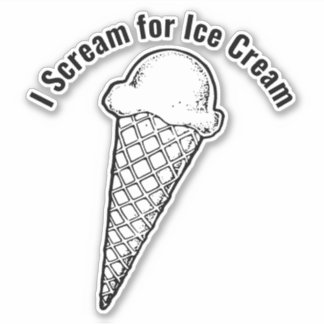 Pegatina Diseño de cono de helado de vinilo adhesivo