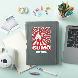 Pegatina Diseño de cosecha japonesa de sumo retro