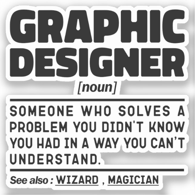 Pegatina Diseño de creador gráfico Noun Professional (Anverso)