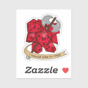 Pegatina Diseño de dados bárbaros