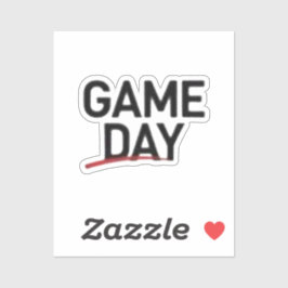 Pegatina Diseño de Declaración Audaz para el Día del Juego