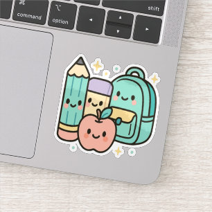 Pegatina Diseño de dibujos animados para el regreso a clase