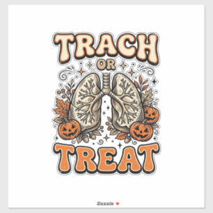 Pegatina Diseño de enfermera de Halloween de traqueostomía 