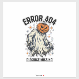 Pegatina Diseño de error de fantasma de calabaza de disfraz