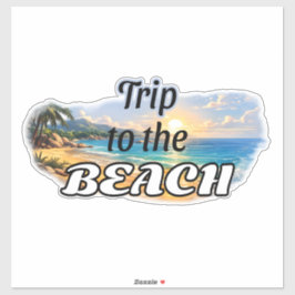 Pegatina Diseño de Escape de Puestas de Sol Tropicales Viaj