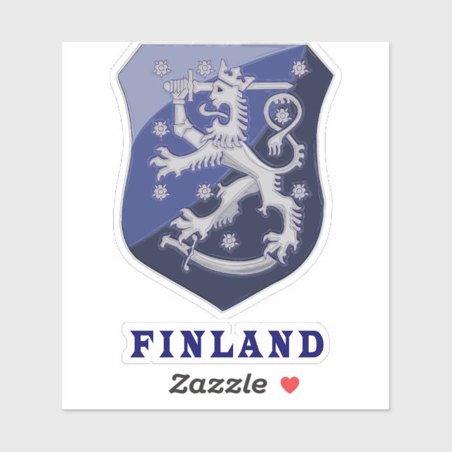 Pegatina Diseño de escudo en Finlandia (Hoja)