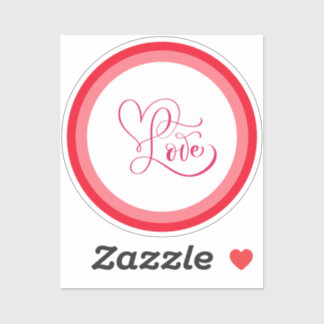 Pegatina Diseño de estilo de amor rosa lindo