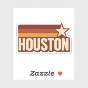 Pegatina Diseño de estrellas de época retro de Houston Texa
