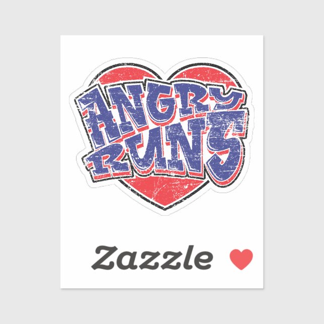 Pegatina Diseño de fans de Angry Runs v2  (Hoja)