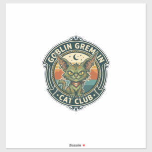 Pegatina Diseño de gatito lindo gato duende gremlin - Grem 