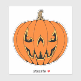Pegatina Diseño de Halloween de Jack-o'-Lantern espeluznant