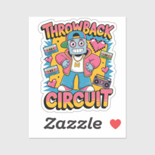 Pegatina Diseño de hip hop retro Robot 90 - lanzamiento de 