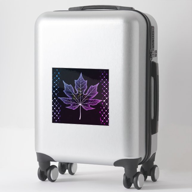 Pegatina Diseño de hoja de un árbol Elegante Lattice latera (Maleta)
