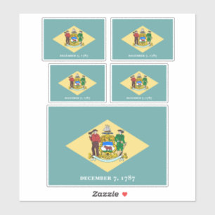 Pegatina Diseño de la bandera de estado de Delaware