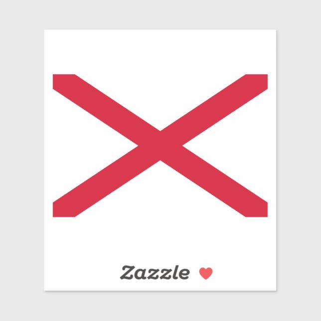 Pegatina Diseño de la bandera del estado de Alabama (Hoja)