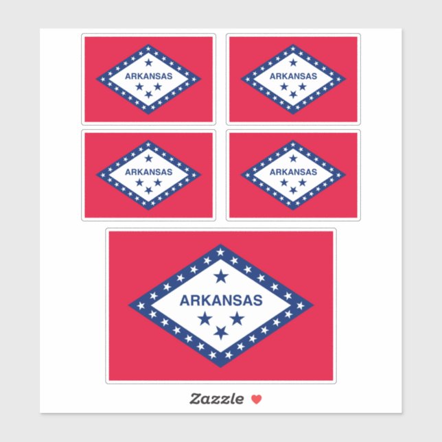Pegatina Diseño de la bandera del estado de Arkansas (Hoja)