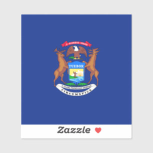 Pegatina Diseño de la bandera del estado de Michigan