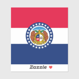 Pegatina Diseño de la bandera del estado de Misuri