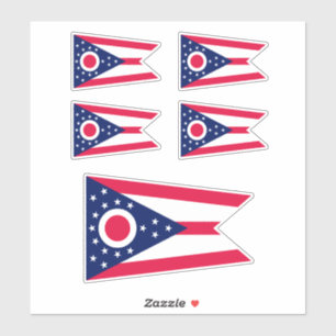 Pegatina Diseño de la bandera del estado de Ohio