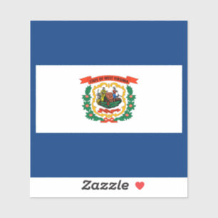 Pegatina Diseño de la bandera del estado de Virginia Occide