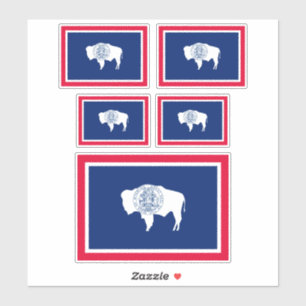 Pegatina Diseño de la bandera del estado de Wyoming