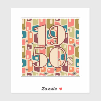 Pegatina Diseño de la década de 1950