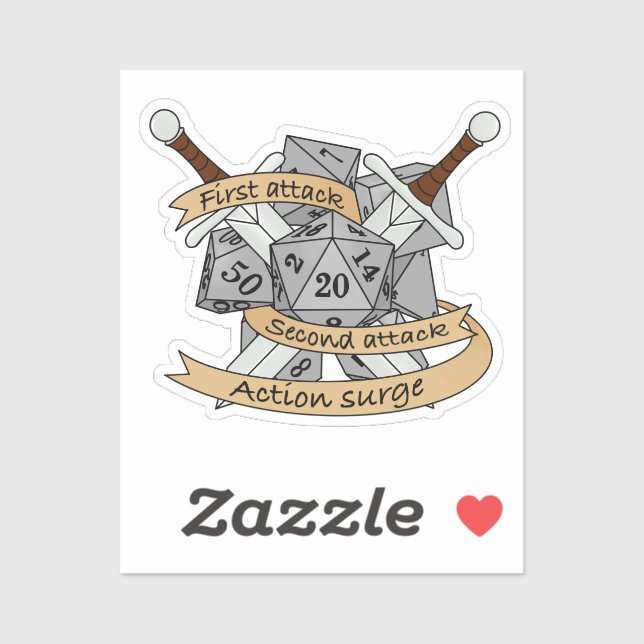 Pegatina Diseño de los dados de combate (Hoja)