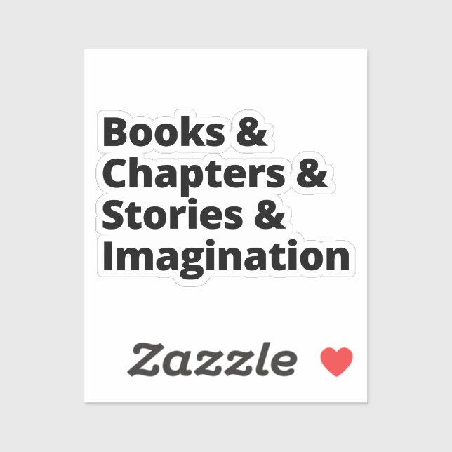 Pegatina Diseño de Lover de Libros (Hoja)