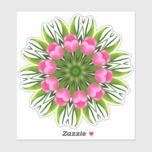 Pegatina Diseño de mandala de flor hermosa-79358