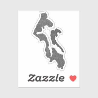 Pegatina Diseño de mapa del condado de la isla Whidbey