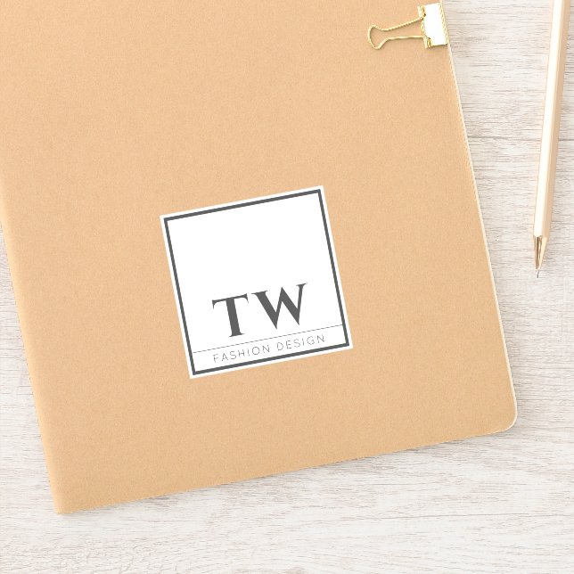 Pegatina Diseño de moda Blanco (Cuaderno)