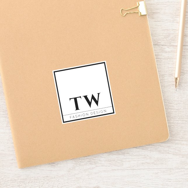 Pegatina Diseño de moda Blanco (Cuaderno)