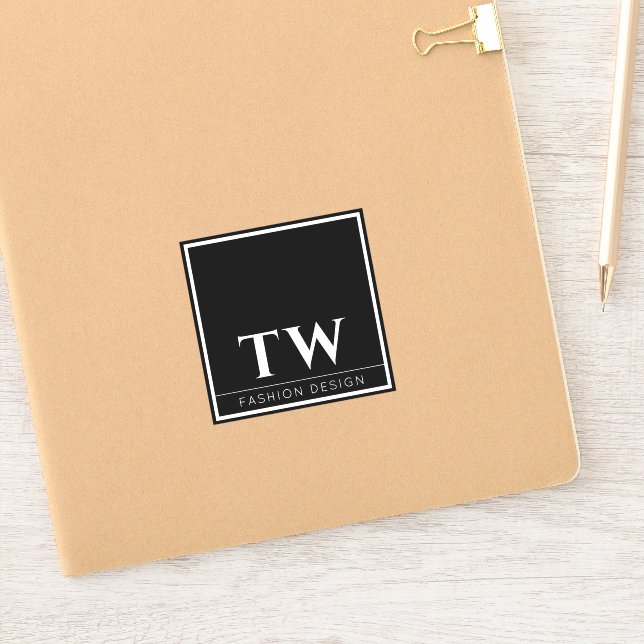 Pegatina Diseño de moda negro (Cuaderno)