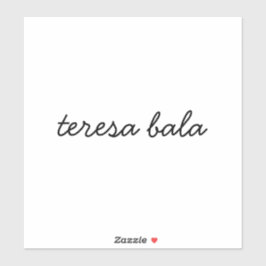 Pegatina Diseño de Monograma con Estilo de Letra Moderna