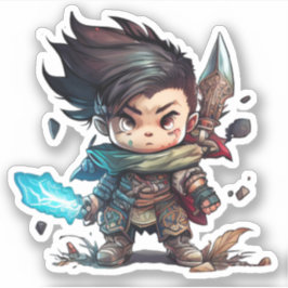 Pegatina Diseño de niños superhéroes de cumpleaños