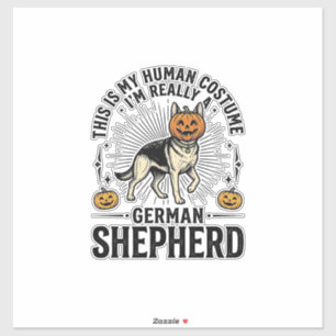 Pegatina Diseño de perro de disfraz divertido de Halloween