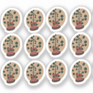 Pegatina Diseño de Planta Peperomia